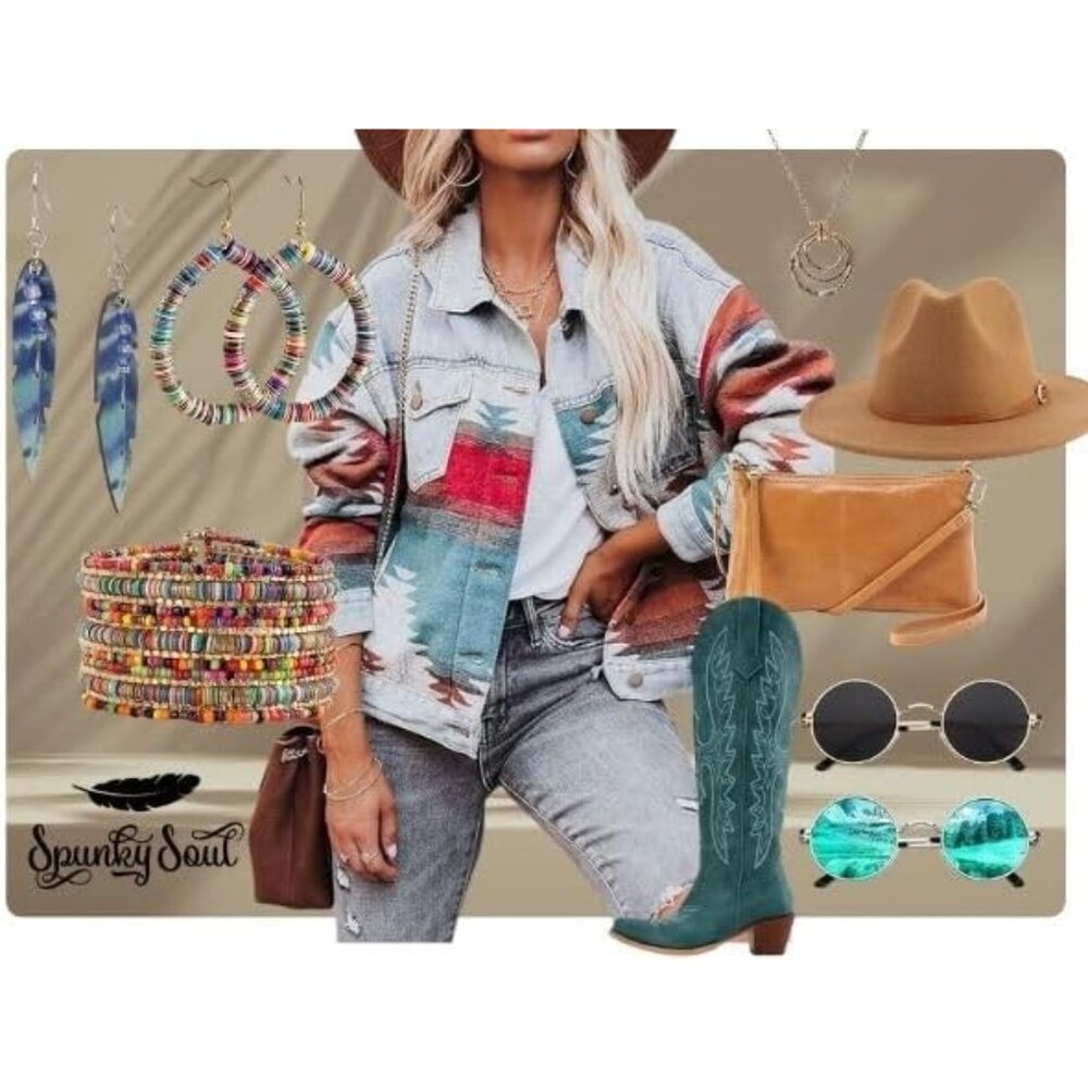 Boho Colorful Multi-Layer Heishi & Gold Bead Wrap… - image 7